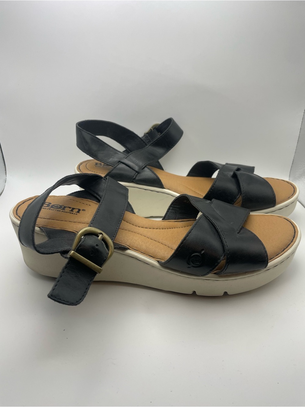 Born Katrina Ankle Strap Platform Wedge Sandal size 9M - Picture 3 of 8